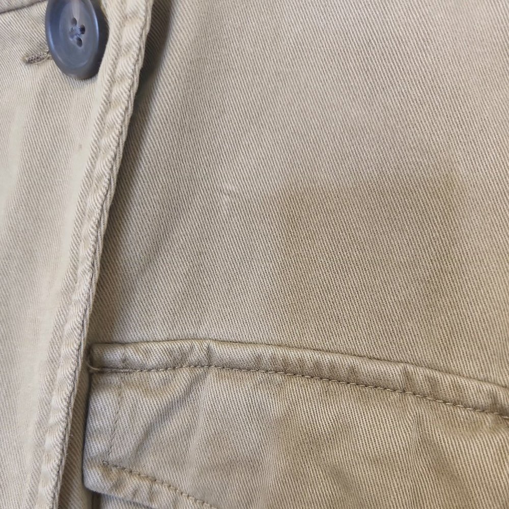 New Haven Supply Chino Jacket XS Tan Twill Cargo Pockets Cinch Waist - Picture 11 of 13
